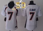 Women Nike Broncos #7 John Elway White Super Bowl 50 Stitched NFL Jersey