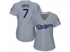 Women Los Angeles Dodgers #7 Julio Urias Grey Alternate Road Stitched MLB Jersey
