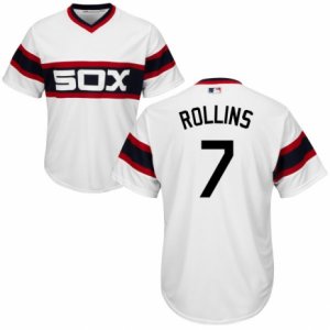 Men\'s Majestic Chicago White Sox #7 Jimmy Rollins Replica White 2013 Alternate Home Cool Base MLB Jersey