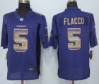 Nike Ravens #5 Joe Flacco Purple Pro Line Fashion Strobe Jersey