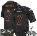 Nike Denver Broncos #7 John Elway Lights Out Black Super Bowl XLVIII NFL Elite Autographed Jersey