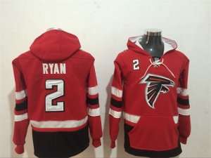 Atlanta Falcons #2 Matt Ryan Red All Stitched Hooded Sweatshirt