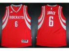 NBA Revolution 30 Houston Rockets #6 Terrence Jones Red Road Stitched Jerseys