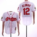 Indians #12 Roberto Alomar Cooperstown Collection Cool Base Jersey