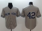New york Yankees #42 Mariano Rivera Gray Cool Base Jersey