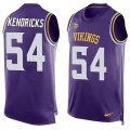 Nike Minnesota Vikings #54 Eric Kendricks Purple Team Color Men Stitched NFL Limited Tank Top Jersey