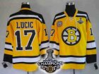 nhl boston bruins #17 lucic yellow[2011 stanley cup champions]