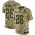 Mens Nike New York Giants #26 Saquon Barkley Limited Camo 2018 Salute to Service NFL Jersey