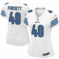 Women's Nike Detroit Lions #40 Justin Forsett Limited White NFL Jersey