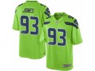 Mens Nike Seattle Seahawks #93 Nazair Jones Limited Green Rush NFL Jersey
