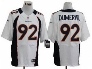 Nike NFL Denver Broncos #92 Elvis Dumervil White Elite Jerseys