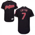 Cleveland Indians #7 Kenny Lofton Navy Blue Flexbase Authentic Collection Stitched Baseball Jersey