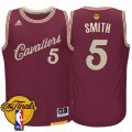 Men's Adidas Cleveland Cavaliers #5 J.R. Smith Swingman Red 2015-16 Christmas Day 2016 The Finals Patch NBA Jersey