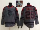 NHL Chicago Blackhawks #29 Bryan Bickell Charcoal Cross Check Fashion 2015 Stanley Cup Champions jerseys