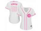 Women Chicago Cubs #56 Hector Rondon Replica White Fashion MLB Jersey