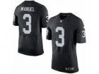 Mens Nike Oakland Raiders #3 E. J. Manuel Elite Black Team Color NFL Jersey
