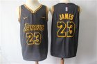 Lakers #23 Lebron James Black City Edition Nike Authentic Jersey