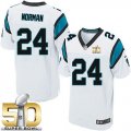 Nike Carolina Panthers #24 Josh Norman White Super Bowl 50 Men Stitched NFL Elite Jersey