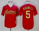 Houston Astros #5 Jeff Bagwell Red Gold Cooperstown Collection Jersey
