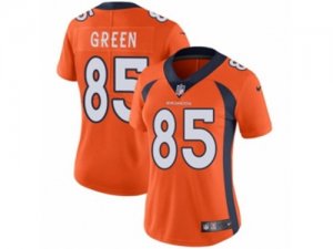Women Nike Denver Broncos #85 Virgil Green Vapor Untouchable Limited Orange Team Color NFL Jersey