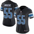 Women's Nike Detroit Lions #55 Jon Bostic Limited Black Rush NFL Jersey
