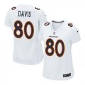 Women Nike Denver Broncos #80 Vernon Davis White Stitched NFL Game Event Jersey