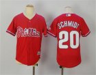 Phillies #20 Mike Schmidt Red Youth Cool Base Jersey