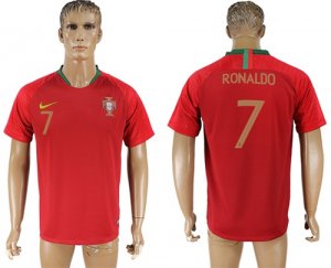 Portugal #7 RONALDO Home 2018 FIFA World Cup Thailand Soccer Jersey