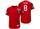 Mens Minnesota Twins #8 Kurt Suzuki 2017 Spring Training Flex Base Authentic Collection Stitched Baseball Jersey