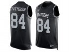 Mens Nike Oakland Raiders #84 Cordarrelle Patterson Limited Black Player Name & Number Tank Top NFL Jersey