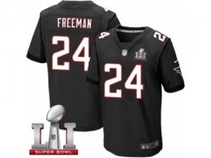 Mens Nike Atlanta Falcons #24 Devonta Freeman Elite Black Alternate Super Bowl LI 51 NFL Jersey