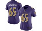 Women Nike Baltimore Ravens #65 Nico Siragusa Limited Purple Rush NFL Jers