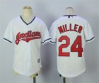 Indians #24 Andrew Miller White Youth New Cool Base Jersey