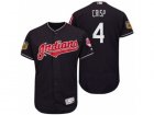Mens Cleveland Indians #4 Coco Crisp 2017 Spring Training Flex Base Authentic Collection Stitched Baseball Jersey