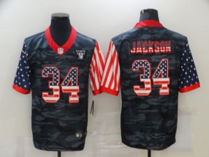 Nike Raiders #34 Bo Jackson Camo 2020 USA Flag Limited Jersey