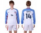 USA #14 Acosta Home Long Sleeves Soccer Country Jersey
