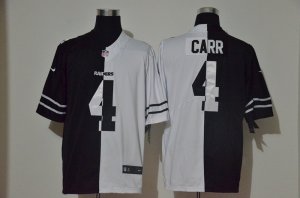 Nike Raiders #4 Derek Carr Black And White Split Vapor Untouchable Limited Jersey