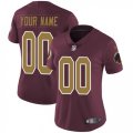 Womens Nike Washington Redskins Customized Burgundy Red Gold Number Alternate 80TH Anniversary Vapor Untouchable Limited Player NFL Jersey
