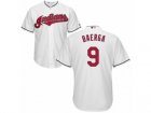 Youth Majestic Cleveland Indians #9 Carlos Baerga Authentic White Home Cool Base MLB Jerse