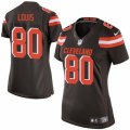 Womens Nike Cleveland Browns #80 Ricardo Louis Limited Brown Team Color NFL Jersey