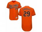 Mens Majestic Baltimore Orioles #29 Welington Castillo Orange Flexbase Authentic Collection MLB Jersey