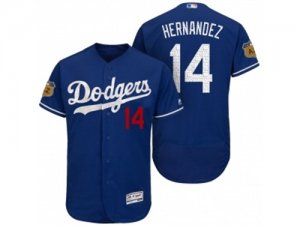 Mens Los Angeles Dodgers #14 Enrique Hernandez 2017 Spring Training Flex Base Authentic Collection Stitched Baseball Jersey