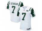Mens Nike New York Jets #7 Chandler Catanzaro Elite White NFL Jersey