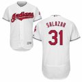 Men's Majestic Cleveland Indians #31 Danny Salazar White Flexbase Authentic Collection MLB Jersey