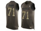 Mens Nike Oakland Raiders #71 David Sharpe Limited Green Salute to Service Tank Top NFL Jersey