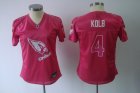 women nfl arizona cardinals #4 kolb pink[2011 fem fan]