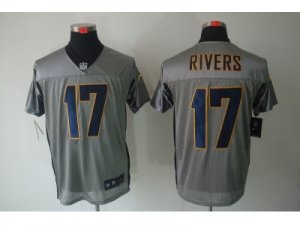Nike NFL San Diego Chargers #17 Philip Rivers Grey Jerseys[Shadow Elite]