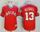 Indians #13 Omar Vizquel Red Turn Back The Clock Throwback Jersey