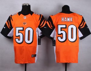 Nike Cincinnati Bengals #50 A.J. Hawk Orange Jerseys(Elite)