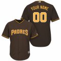 Womens Majestic San Diego Padres Customized Replica Brown Alternate Cool Base MLB Jersey